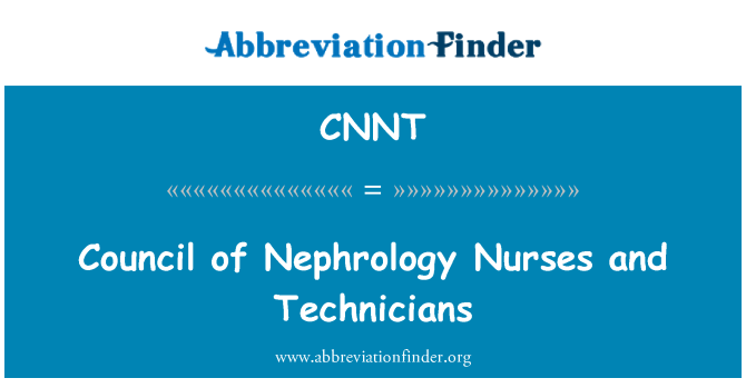 CNNT: Rat der Nephrologie Krankenschwestern und Techniker