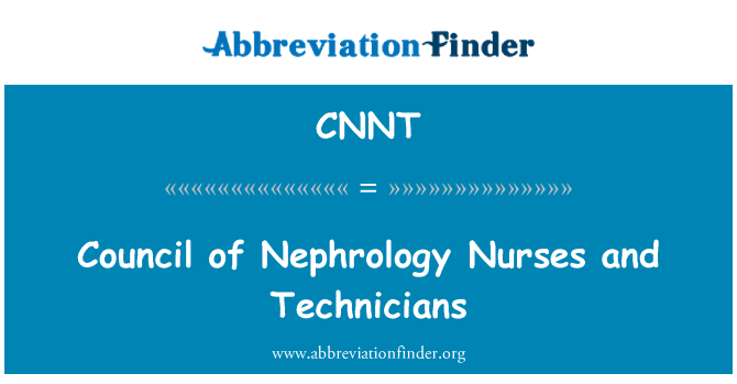 CNNT: Consiliul de nefrologie asistente medicale si tehnicieni