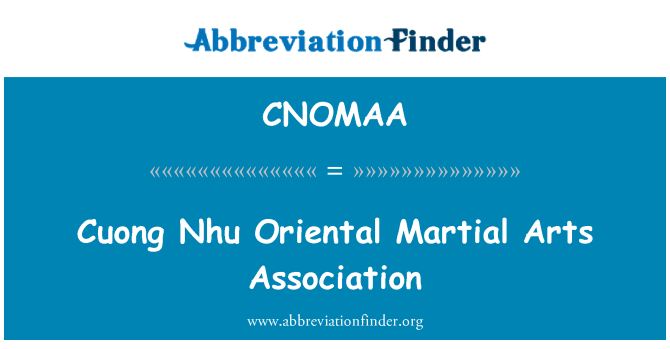 CNOMAA: Cuong Nhu Oriental Martial Arts Association