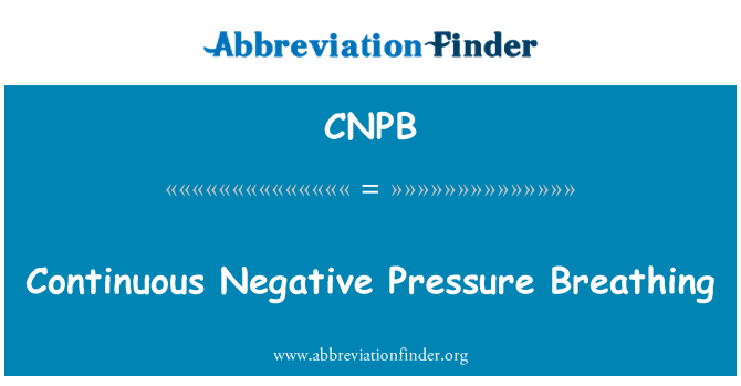 CNPB: Continu negatieve druk ademhaling