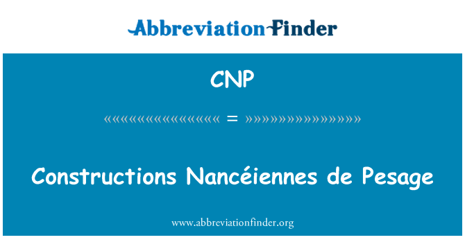 CNP: 건축 Nancéiennes 드 Pesage