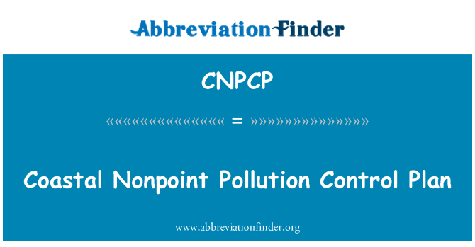 CNPCP: 沿海的非点源污染控制计划