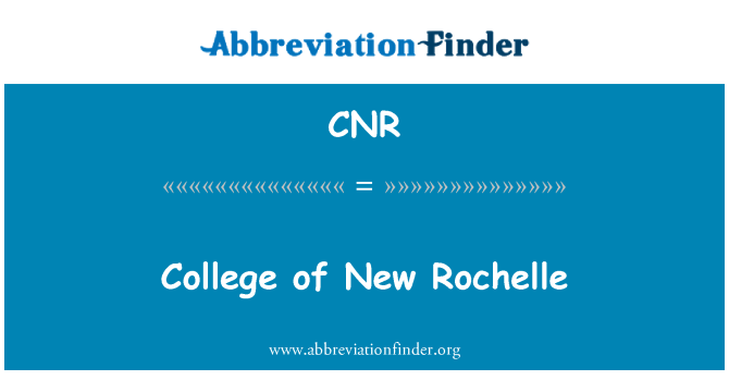 CNR: College New Rochelle