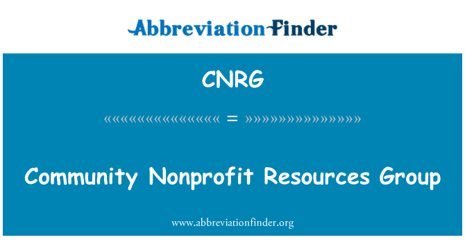 CNRG: Comunitate grup non-profit de resurse