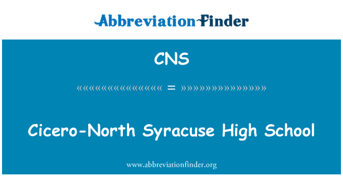 CNS: Cícero-North Syracuse High School