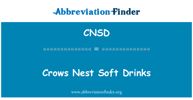 CNSD: Crows Nid Boissons mou