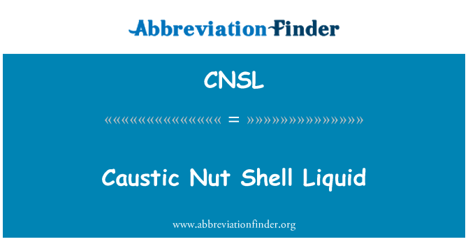 CNSL: Kapaliny Shell zásaditými matice