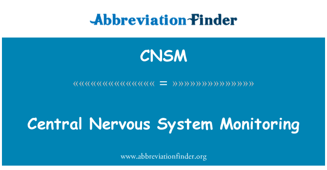 CNSM: Monitoreo del sistema nervioso central