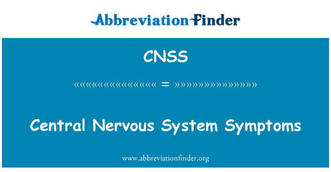 CNSS: Centrale zenuwstelsel symptomen