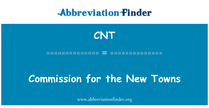 CNT: Komisja dla nowych miast