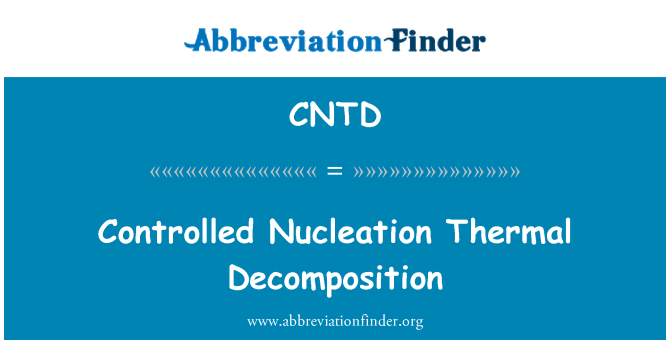 CNTD: Gecontroleerde nucleatie thermische ontleding