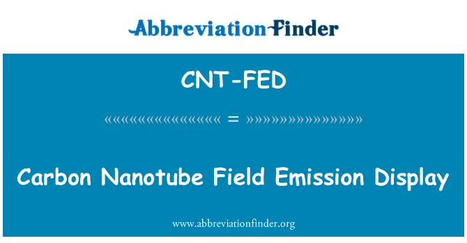 CNT-FED: 탄소 나노튜브 분야 방출 디스플레이