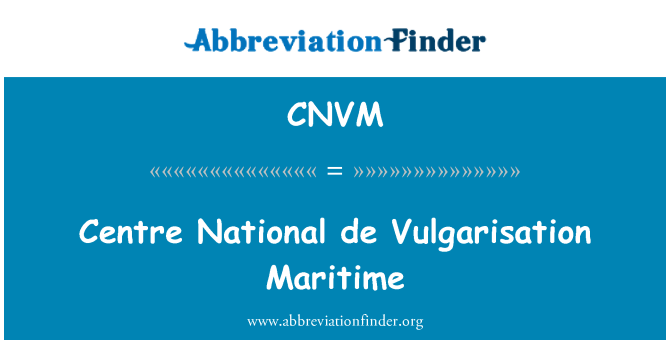 CNVM: Centre National de razširjanja pomorsko