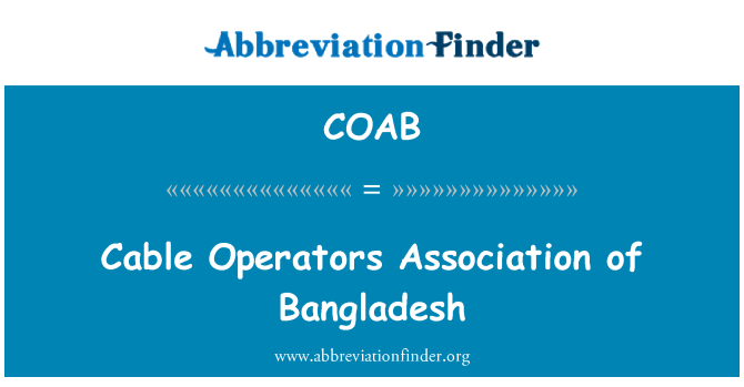 COAB: Kab operatè asosyasyon Bangladèch