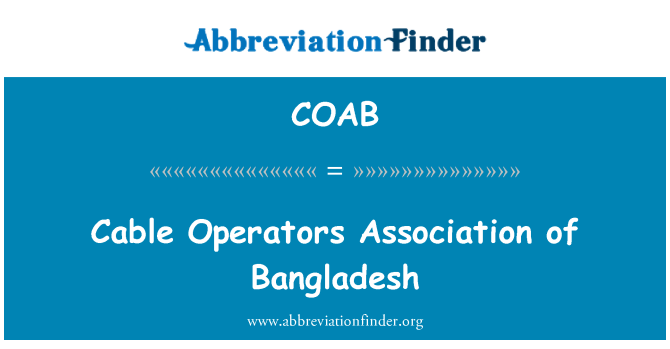 COAB: Associazione degli operatori via cavo del Bangladesh