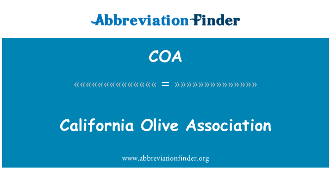 COA: Californie oliv asosyasyon