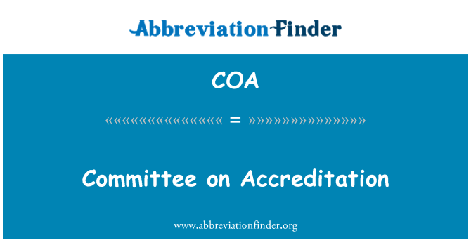 COA: Výbor pro akreditaci