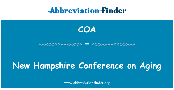 COA: Conferência de New Hampshire no envelhecimento