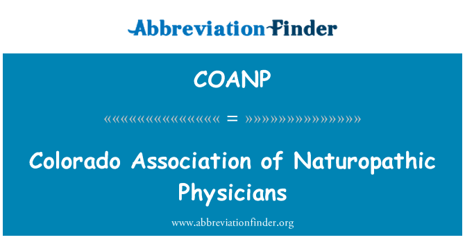 COANP: Colorado assoċjazzjoni tat-tobba Naturopathic