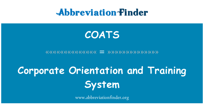 COATS: Unternehmen Orientierung und Trainingssystem