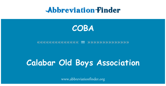 COBA: Calabar Old Boys Association