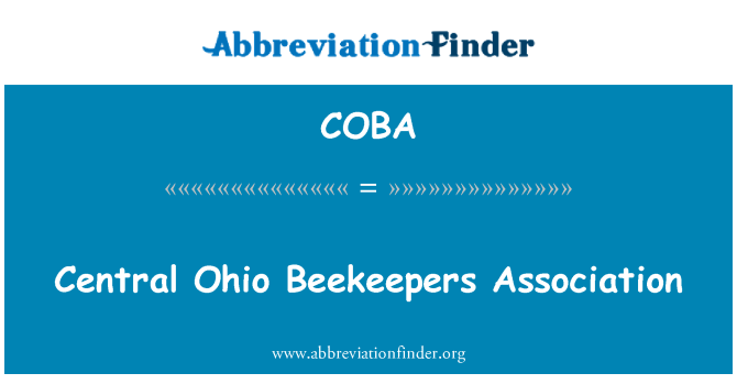COBA: Central Ohio Beekeepers Association