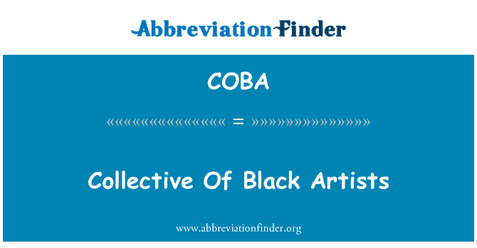 COBA: Collective Of Black Artists