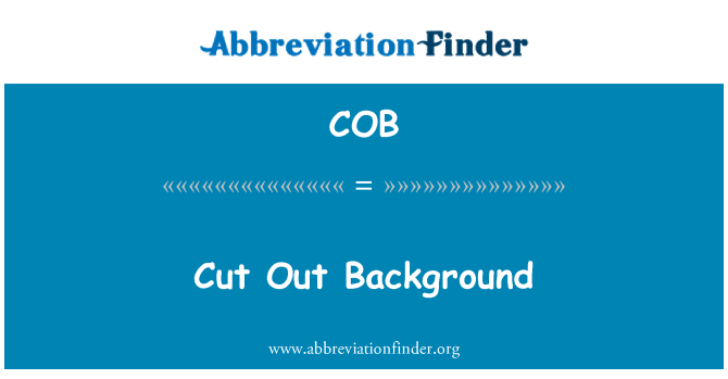 COB: Cut Out Background