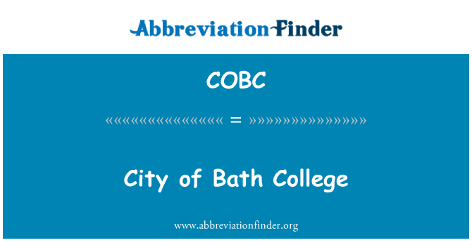 COBC: מכללת העיר של אמבט