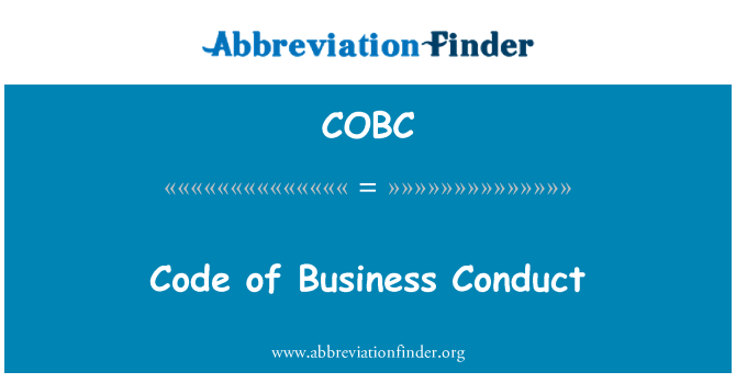 COBC: Zakelijke gedragscode