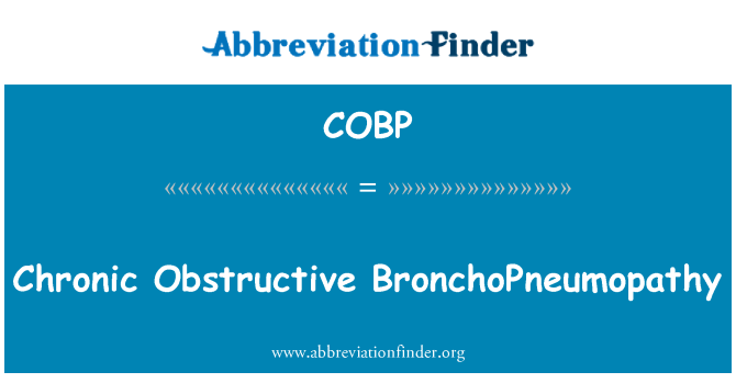 COBP: BronchoPneumopathy مزمن انسدادی