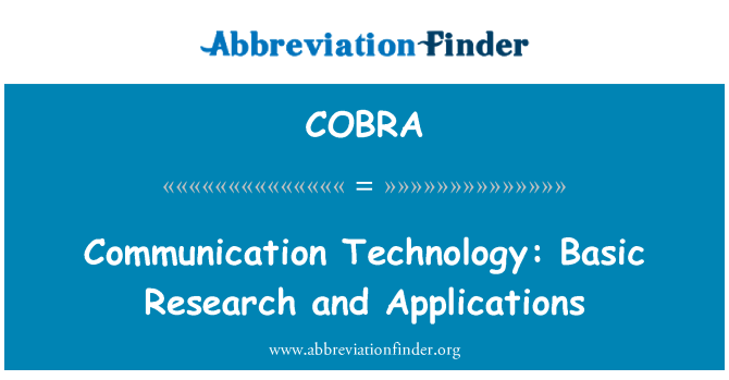 COBRA: 通信技术： 基础研究和应用