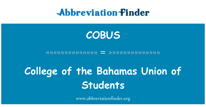 COBUS: College of the Bahamas Union of Students