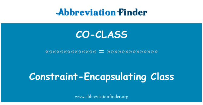 CO-CLASS: Begrensning-innkapsle klasse