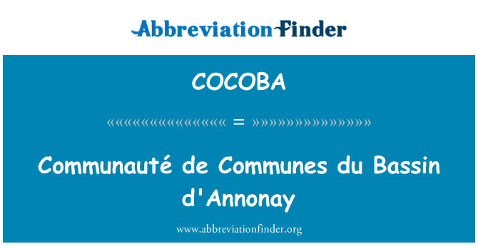 COCOBA: Komponen de komun du Bassin d'Annonay