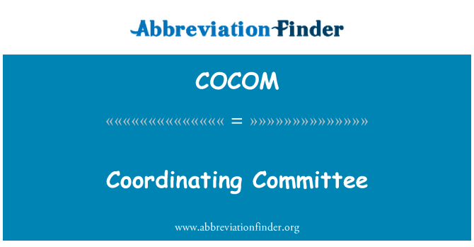 COCOM: Usklajevalni odbor