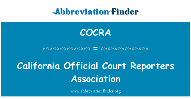 COCRA: California Official Court Reporters Association