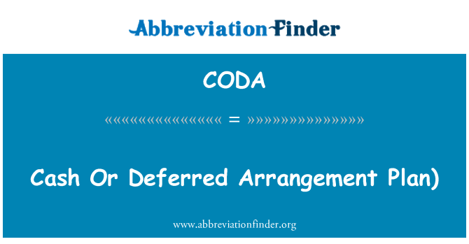 CODA: Contanti o differite arrangiamento piano)