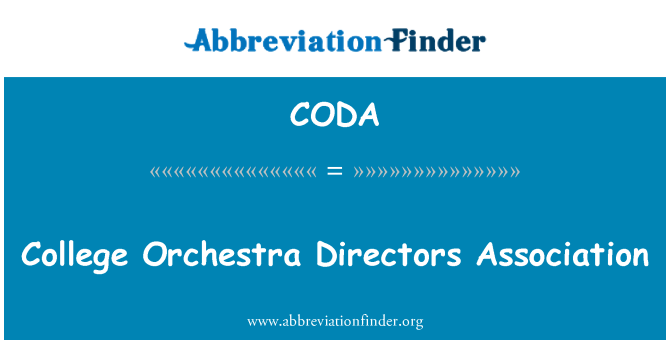 CODA: College orkest bestuur Association