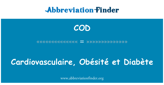 COD: Cardiovasculaire, επίπεδα και διαβήτης