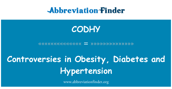 CODHY: Kontroverser i fedme, Diabetes og Hypertension