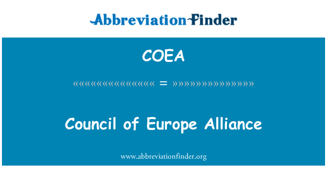 COEA: Consejo de Europa Alianza