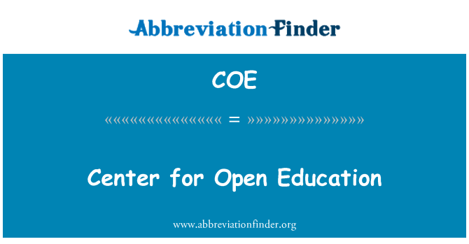 COE: Centrum otwartej edukacji