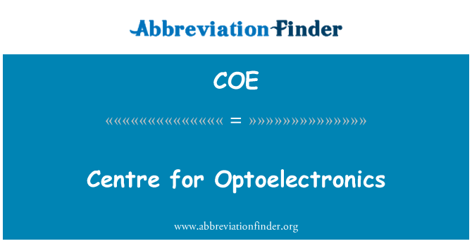 COE: Centrul de Optoelectronică