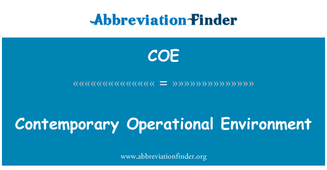 COE: 現代的な運用環境