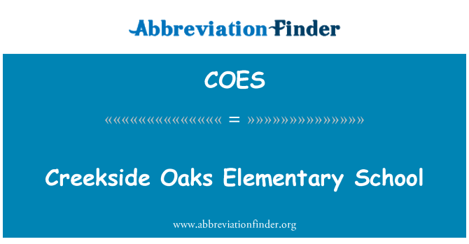 COES: Creekside Oaks Põhikool