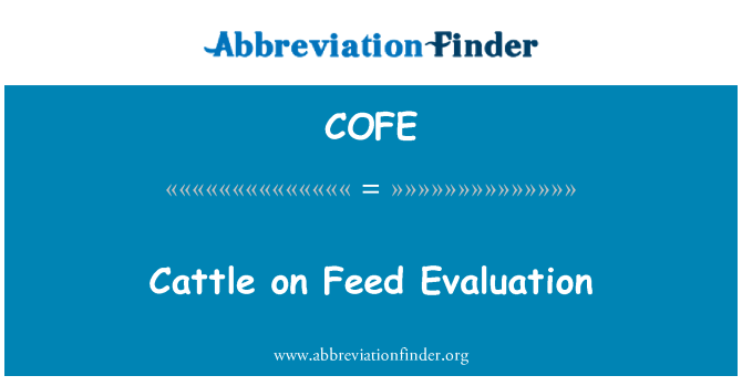 COFE: Dwar l-għalf ta ' l-evalwazzjoni ta ' l-ifrat