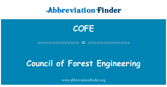 COFE: Raad van Forest Engineering