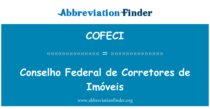 COFECI: Conselho संघीय de Corretores de Imóveis