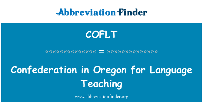 COFLT: Konfederacija u Oregonu za nastava jezika